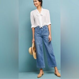 Paige Nellie Crop Wide Leg Jeans